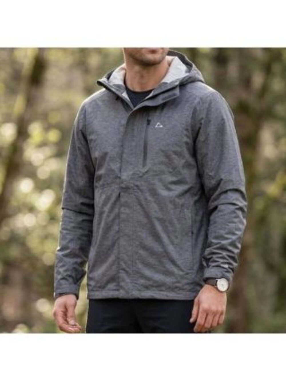 Paradox Hooded Waterproof Heather Grey Rain Jacket